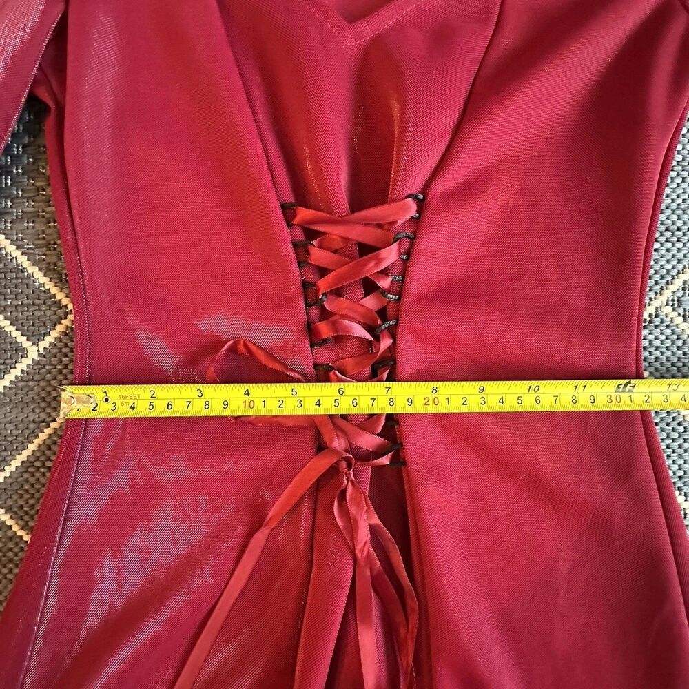 California Costumes Crimson Robe Hooded Dress Gown Medium S Halloween Sorceress - Picture 6 of 12